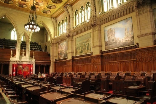 Picture of Canadian governmental legislature room